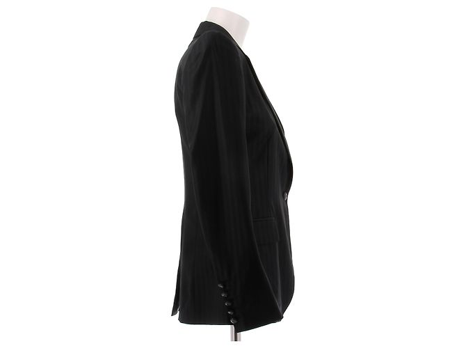 Barbara Bui Blazer negro entallado de algodón - vista 3