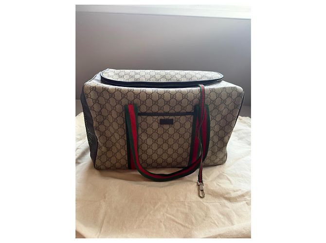 Gucci Pet Carrier Camel Canvas - view 4