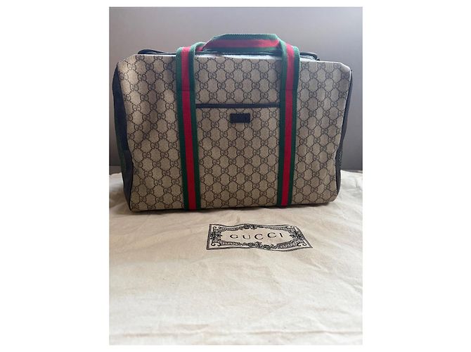 Gucci Pet Carrier Camel Canvas - view 8