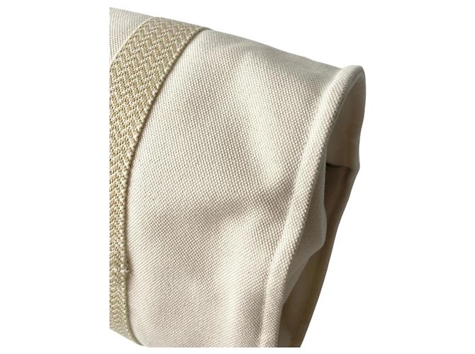Hermès Cannes MM Canvas Tote Bag mit Pouch Roh - Ansicht 14