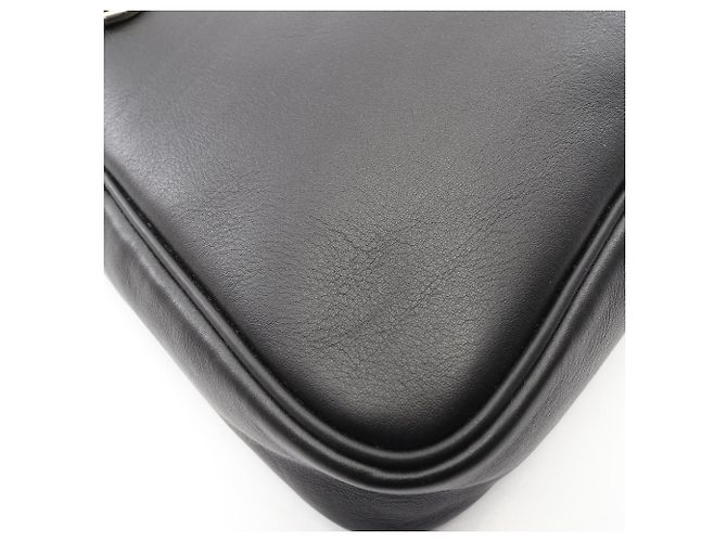 Borsa a spalla media Gucci GG Emblem in pelle nera Nero - vista 6