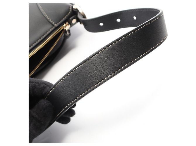 Borsa a spalla media Gucci GG Emblem in pelle nera Nero - vista 8