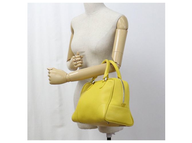 Borsa Loewe Amazona 75 Anagramma 2 in 1 Giallo - vista 11