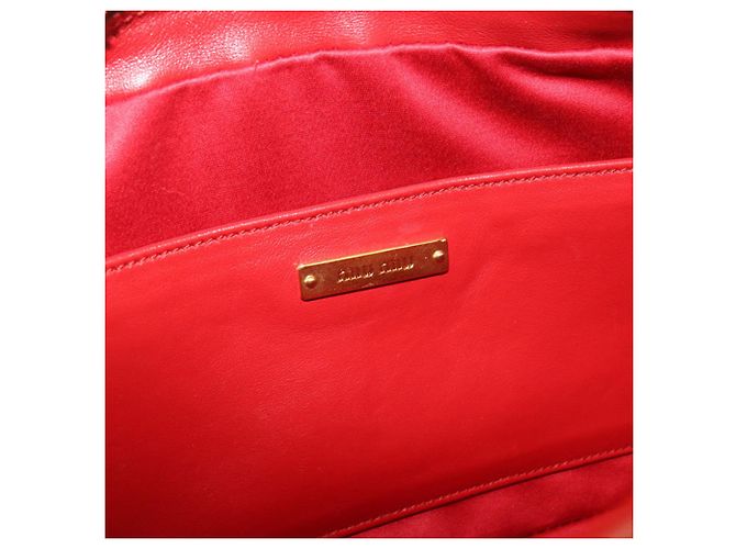 Borsa a spalla in pelle rossa Miu Miu Rosso - vista 4