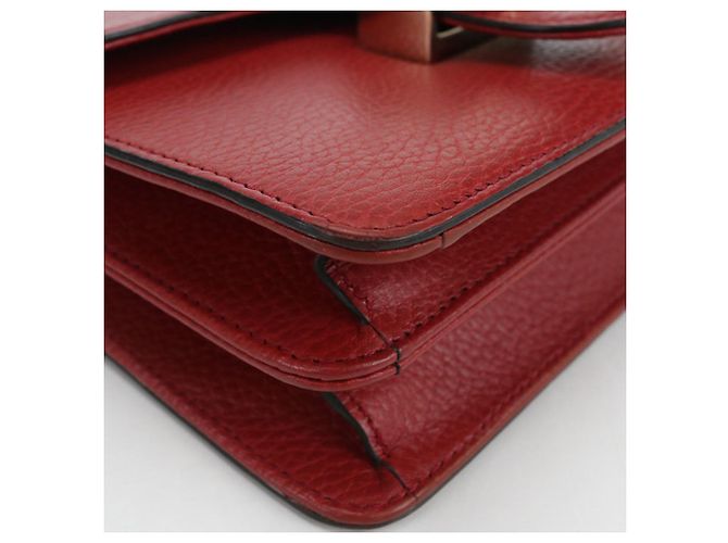 Borsa a spalla in pelle rossa Gucci Rosso - vista 7