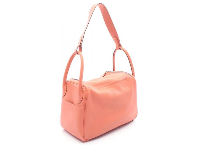 Borsa a Spalla Hermès Lindy 30 Arancione Corallo - vista 2