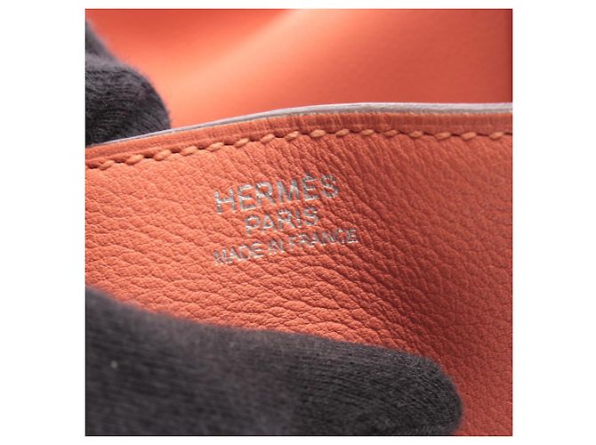 Borsa a Spalla Hermès Lindy 30 Arancione Corallo - vista 4