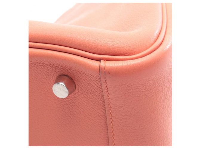 Borsa a Spalla Hermès Lindy 30 Arancione Corallo - vista 7