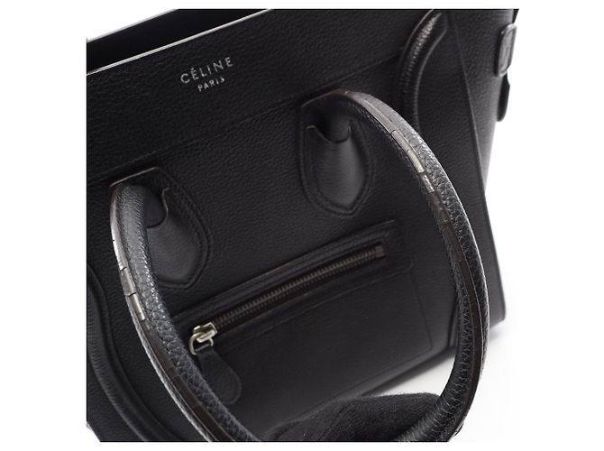 Céline Borsa Tote Micro Shopper Celine Luggage Nero - vista 11