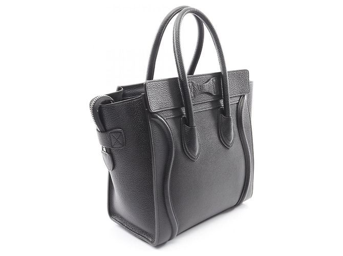 Céline Borsa Tote Micro Shopper Celine Luggage Nero - vista 2