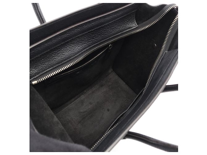 Céline Borsa Tote Micro Shopper Celine Luggage Nero - vista 3