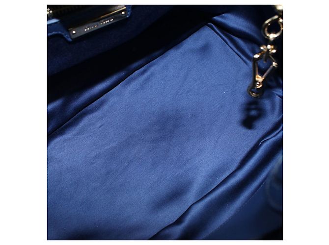 Borsa Tote Miu Miu Matelassé Blu Navy - vista 4