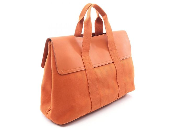 Borsa Hermès Valparaiso MM Potiron Arancione - vista 2