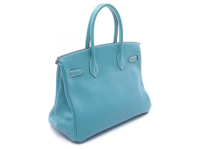 Borsa Hermès Birkin 30 Blu - vista 2