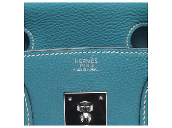 Borsa Hermès Birkin 30 Blu - vista 4
