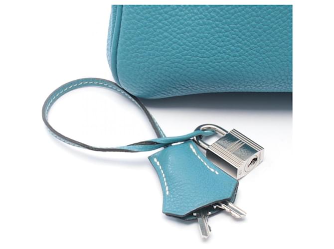 Borsa Hermès Birkin 30 Blu - vista 6