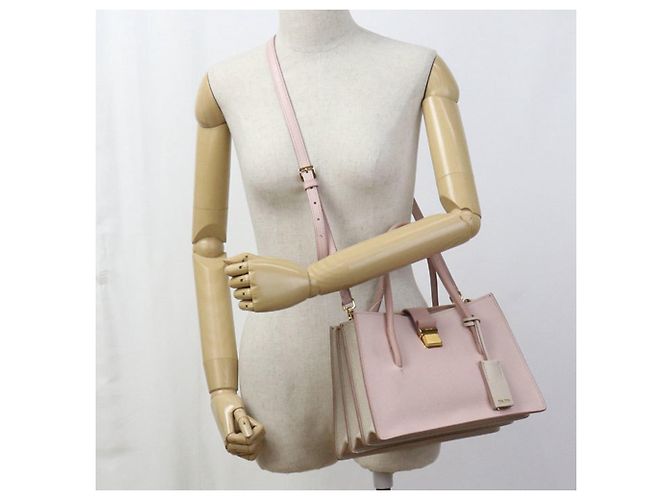 Miu Miu rosa Leder Tote Bag Pink - vista 10