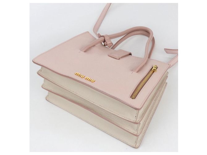 Miu Miu rosa Leder Tote Bag Pink - vista 2