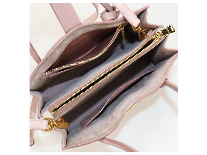 Miu Miu rosa Leder Tote Bag Pink - vista 3