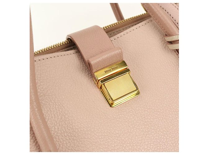 Miu Miu rosa Leder Tote Bag Pink - vista 8