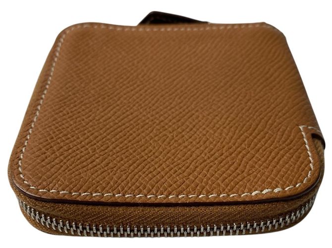 Monedero compacto mini Azap para mujeres Hermès Dorado - vista 4