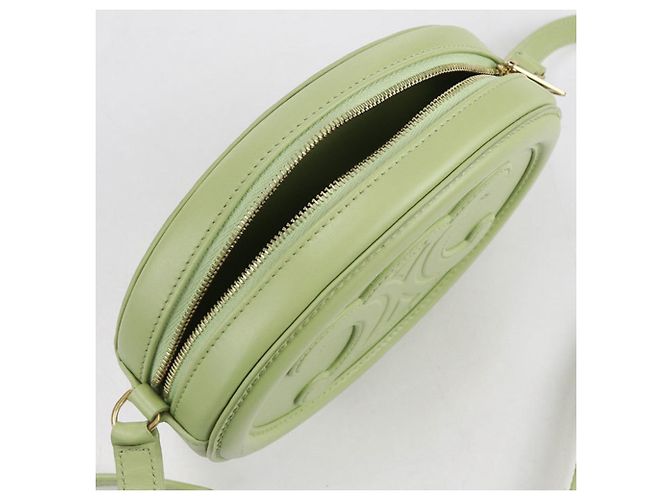 Céline Borsa a Spalla Ovale in Pelle Triomphe di Celine Verde - vista 3