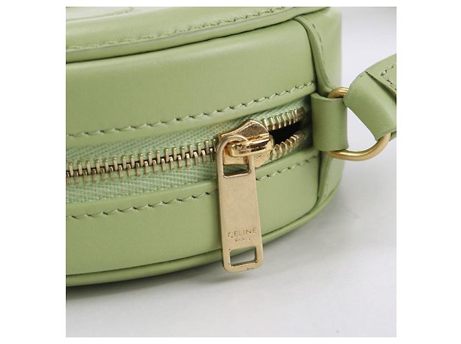 Céline Borsa a Spalla Ovale in Pelle Triomphe di Celine Verde - vista 5