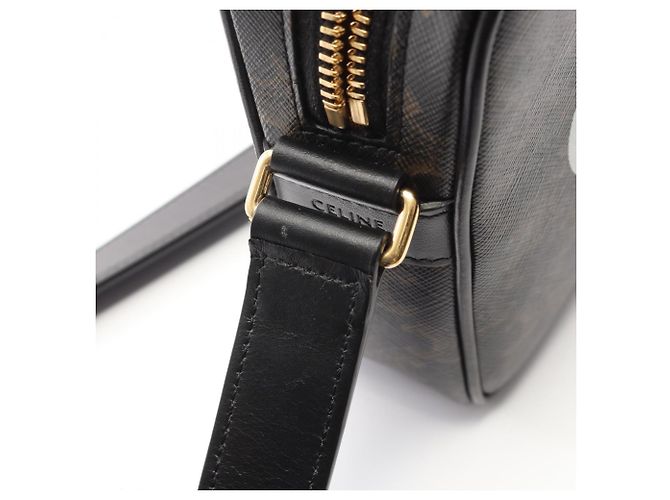 Céline Celine Triomphe Medium Umhängetasche Braun Schwarz - Ansicht 6