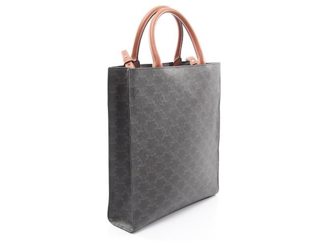 Céline Borsa tote verticale triomphe Celine piccola Marrone Nero - vista 2