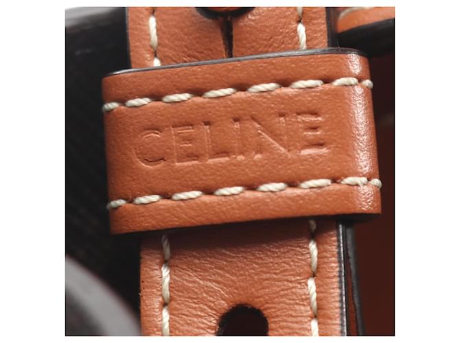 Céline Borsa tote verticale triomphe Celine piccola Marrone Nero - vista 4