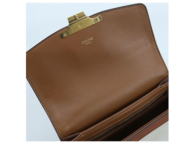Céline Borsa a tracolla Celine Classic Triomphe - Beige - vista 3