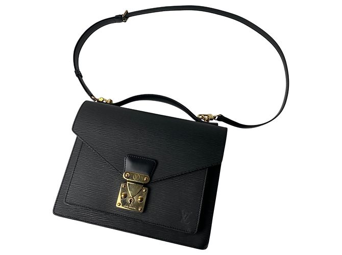 Borsa Louis Vuitton Epi Monceau Noir da donna Nero - vista 2