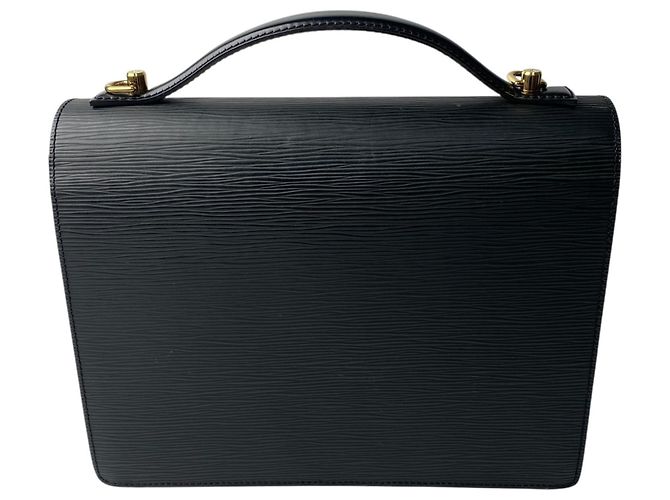 Borsa Louis Vuitton Epi Monceau Noir da donna Nero - vista 4