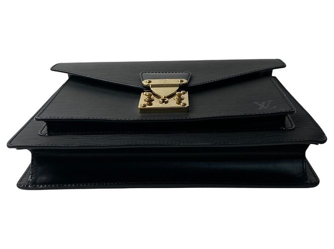 Borsa Louis Vuitton Epi Monceau Noir da donna Nero - vista 7