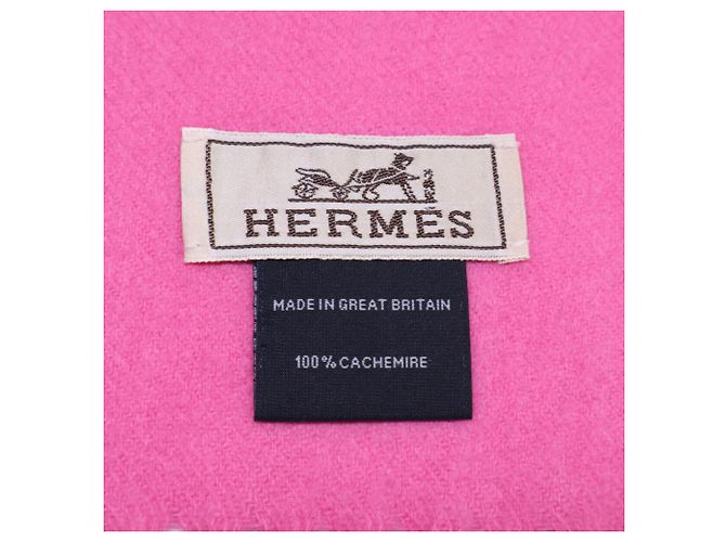 Stola in cashmere Hermès in rosa - vista 5