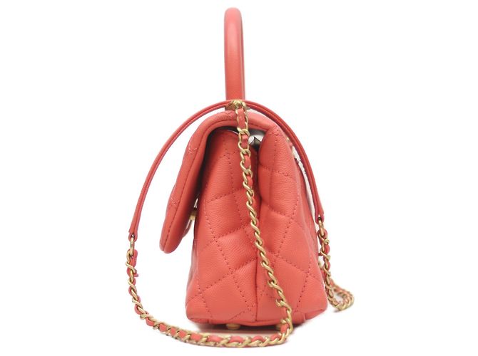 Bolsa de Ombro Coco Handle XS em Caviar Rosa da Chanel - vista 2