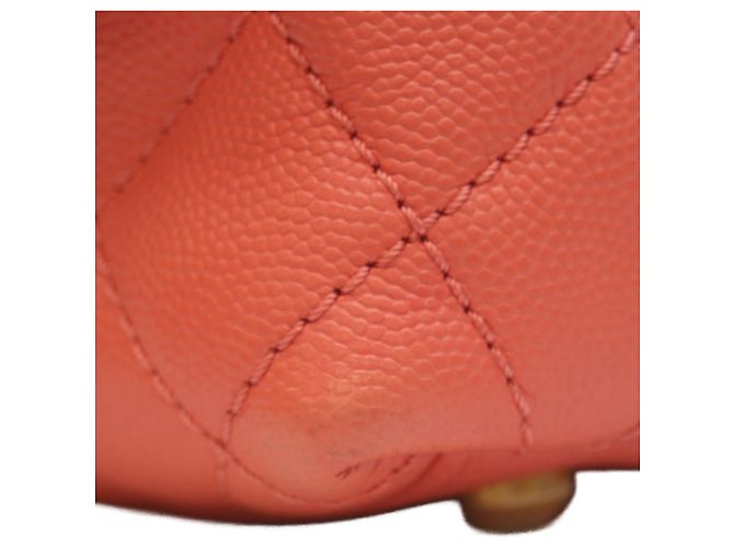 Bolsa de Ombro Coco Handle XS em Caviar Rosa da Chanel - vista 9