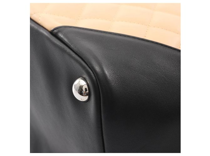 Borsa tote grande della linea Cambon di Chanel Nero Beige - vista 6