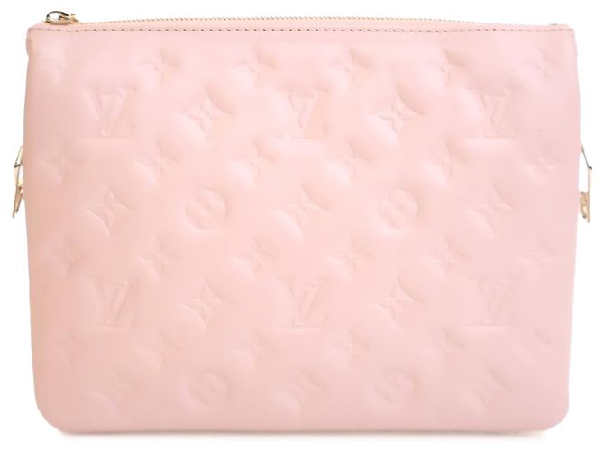 Coussin PM in pelle di agnello trapuntata rosa Monogram Louis Vuitton - vista 3