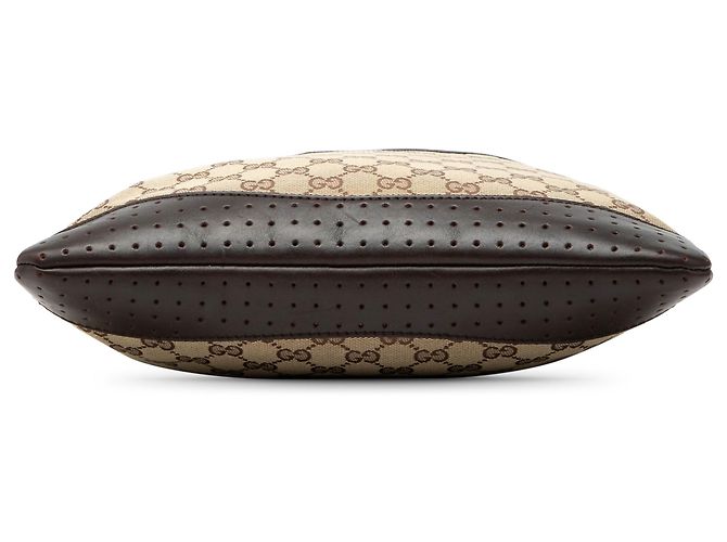 Sac à bandoulière Gucci en toile GG marron Beige - vue 3