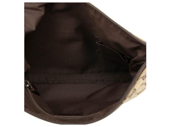 Sac à bandoulière Gucci en toile GG marron Beige - vue 4