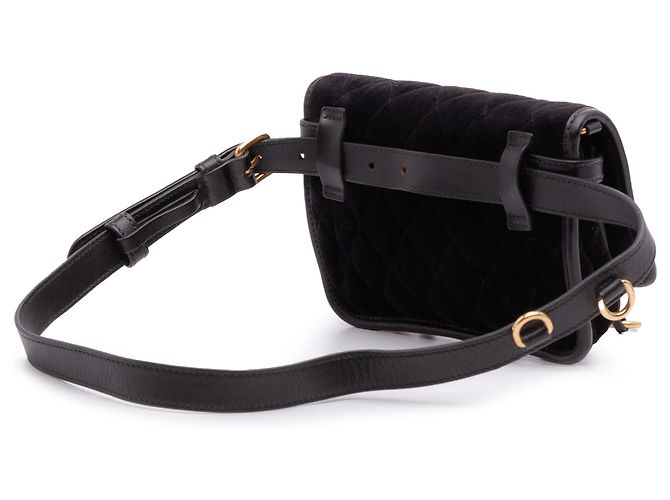 Prada Black Impuntu Velluto Corsaire Convertible Belt Bag - view 2