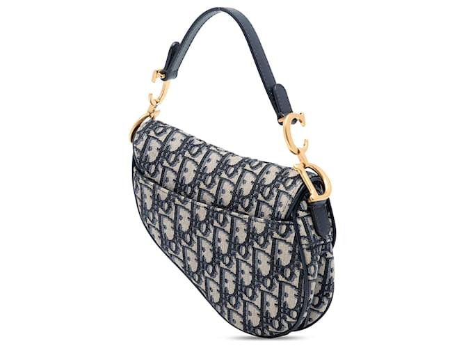 Saddle Borsa a sella mini obliqua blu Dior Blu navy - vista 2