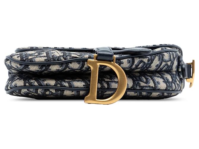 Saddle Borsa a sella mini obliqua blu Dior Blu navy - vista 3