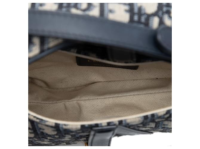 Saddle Borsa a sella mini obliqua blu Dior Blu navy - vista 4
