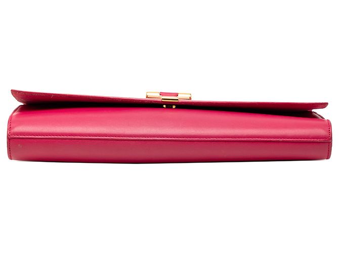 Clutch Chyc Ligne in pelle rosa Saint Laurent - vista 3