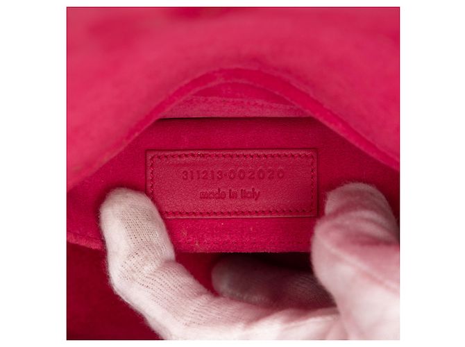Clutch Chyc Ligne in pelle rosa Saint Laurent - vista 6