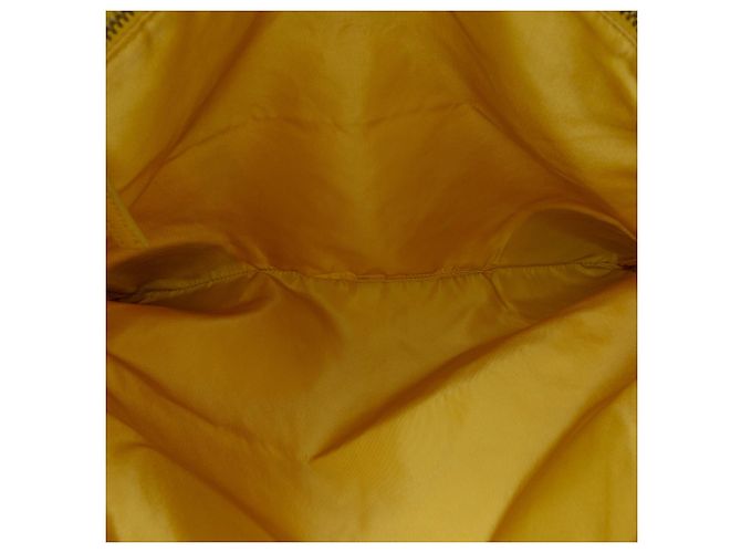 Prada Braune Vitello-besetzte Canvas Canapa Tote - Ansicht 4