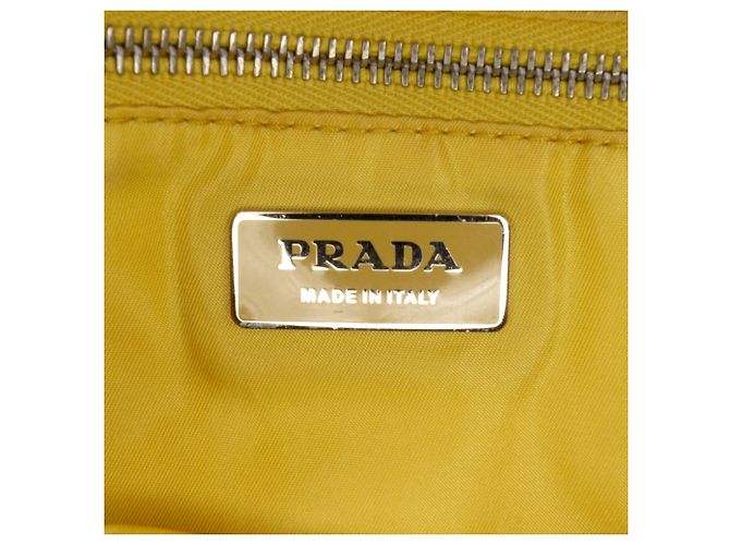 Prada Braune Vitello-besetzte Canvas Canapa Tote - Ansicht 5