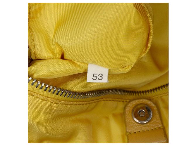 Prada Braune Vitello-besetzte Canvas Canapa Tote - Ansicht 6